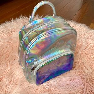 NWOT Holographic Backpack Purse